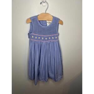 Rare Editions Smocked Pink Yellow Accent‎ Girl's 3T Summer Sleeveless Dress